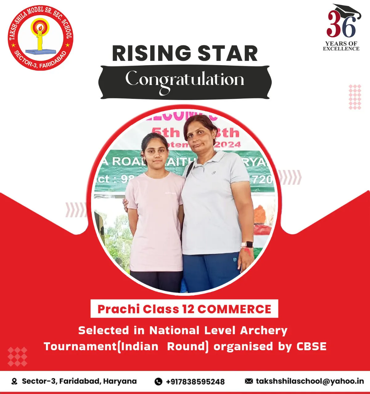 Sports achievement students The Taksh Shila School Faridabad