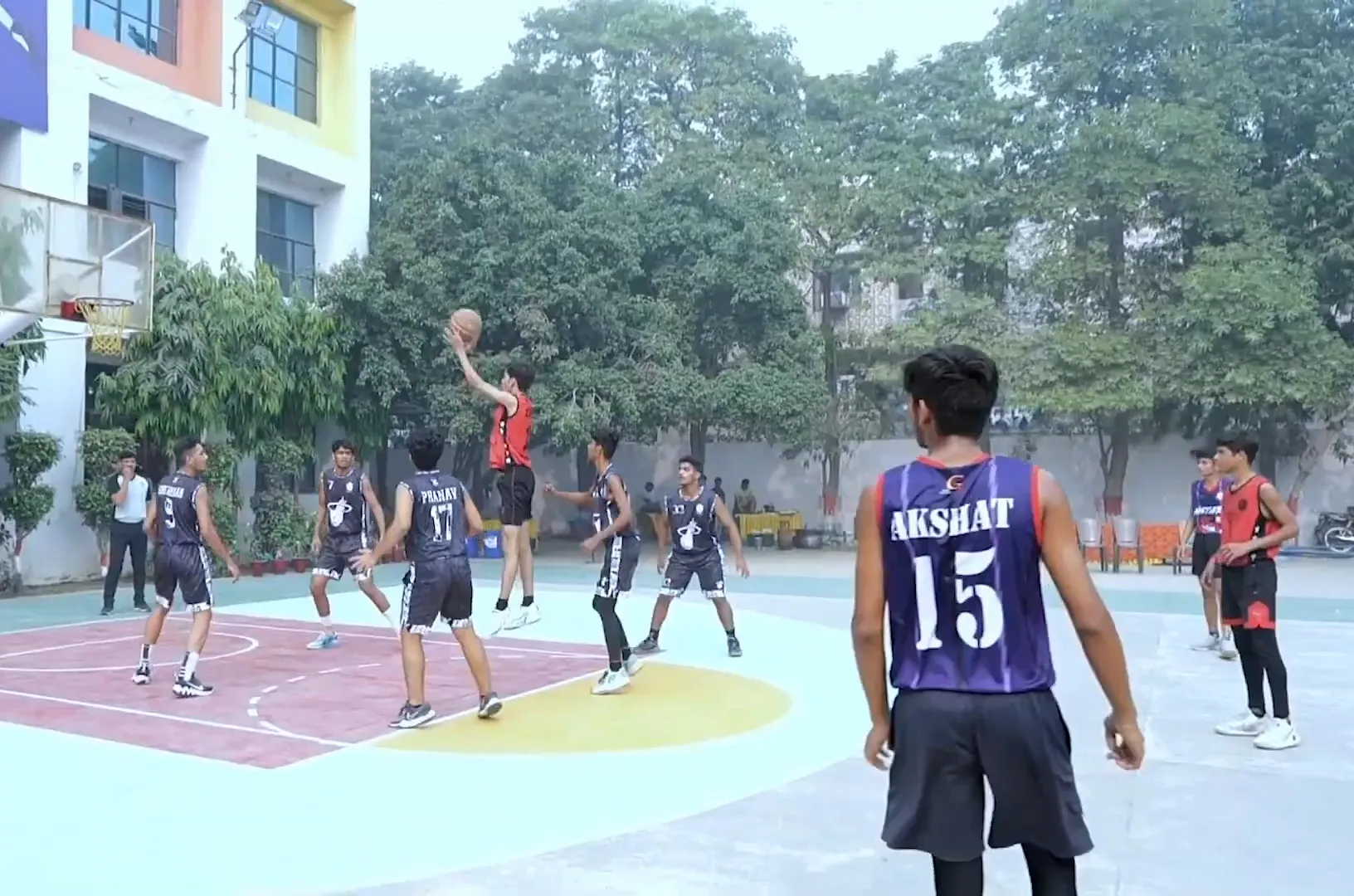 Sports facilities The Taksh Shila School Faridabad outdoor games basketball