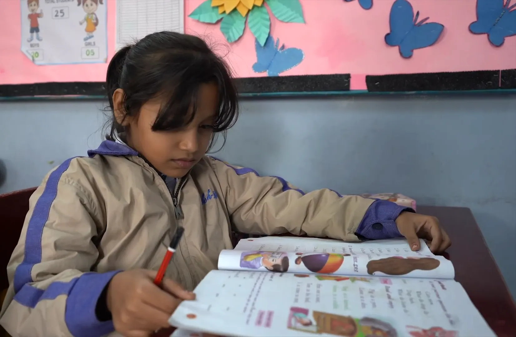 Classroom reading session The Taksh Shila School Faridabad CBSE students